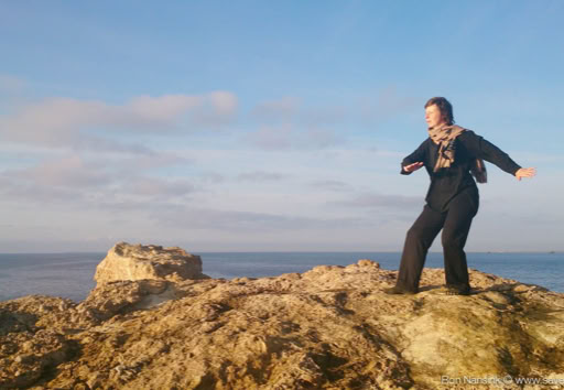 Elsbeth Tijsen yuri training at the rock. Cap Martinet